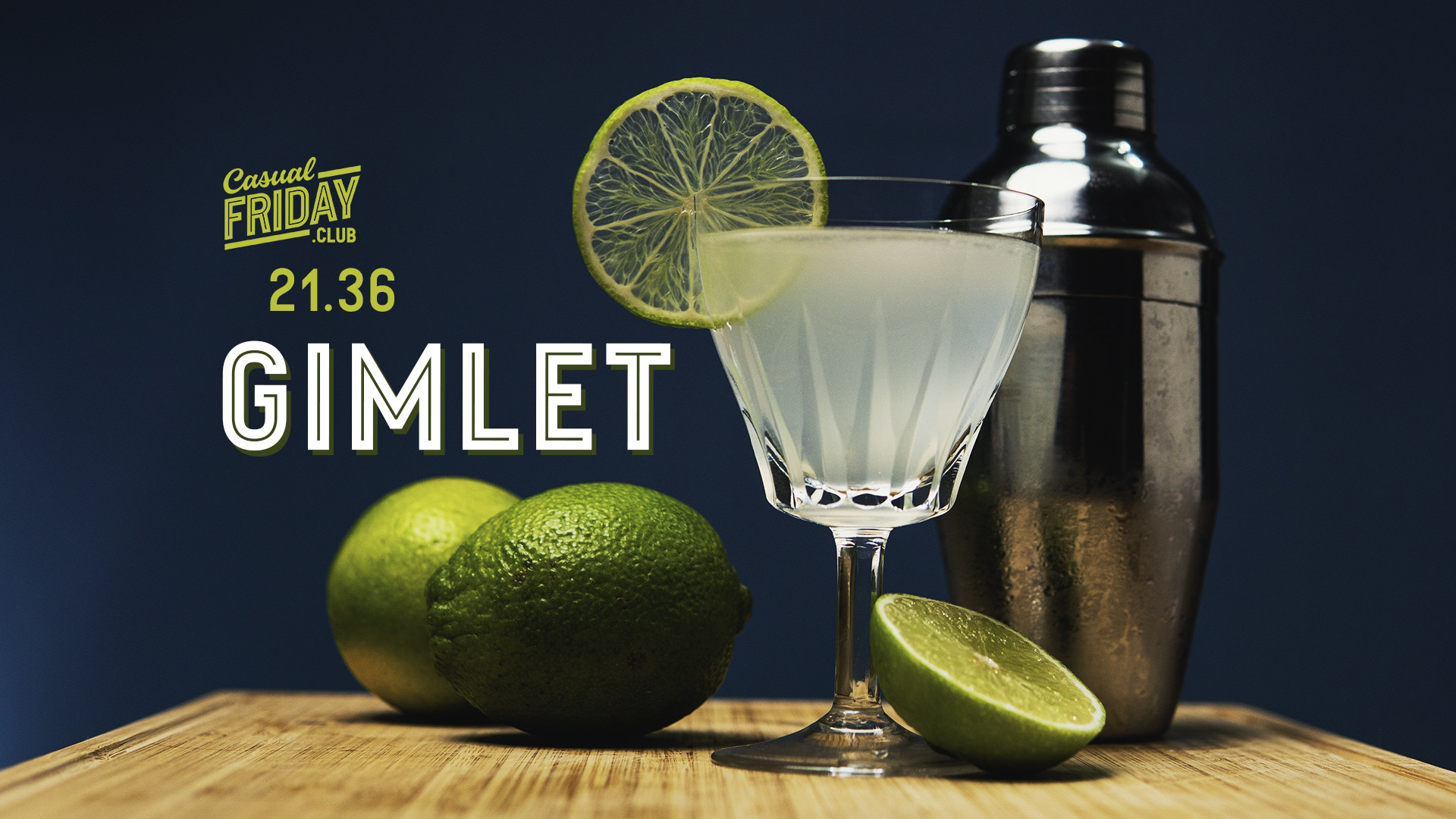 Der Gimlet Cocktail ein klassischer Gin-Cocktail im Casual Friday Club auf GinGinGin.de